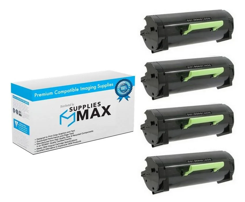 SuppliesMax SuppliesMax 4EHYB5465 Black Toner Cartridge 4 Pack 45000 Pages — product photo