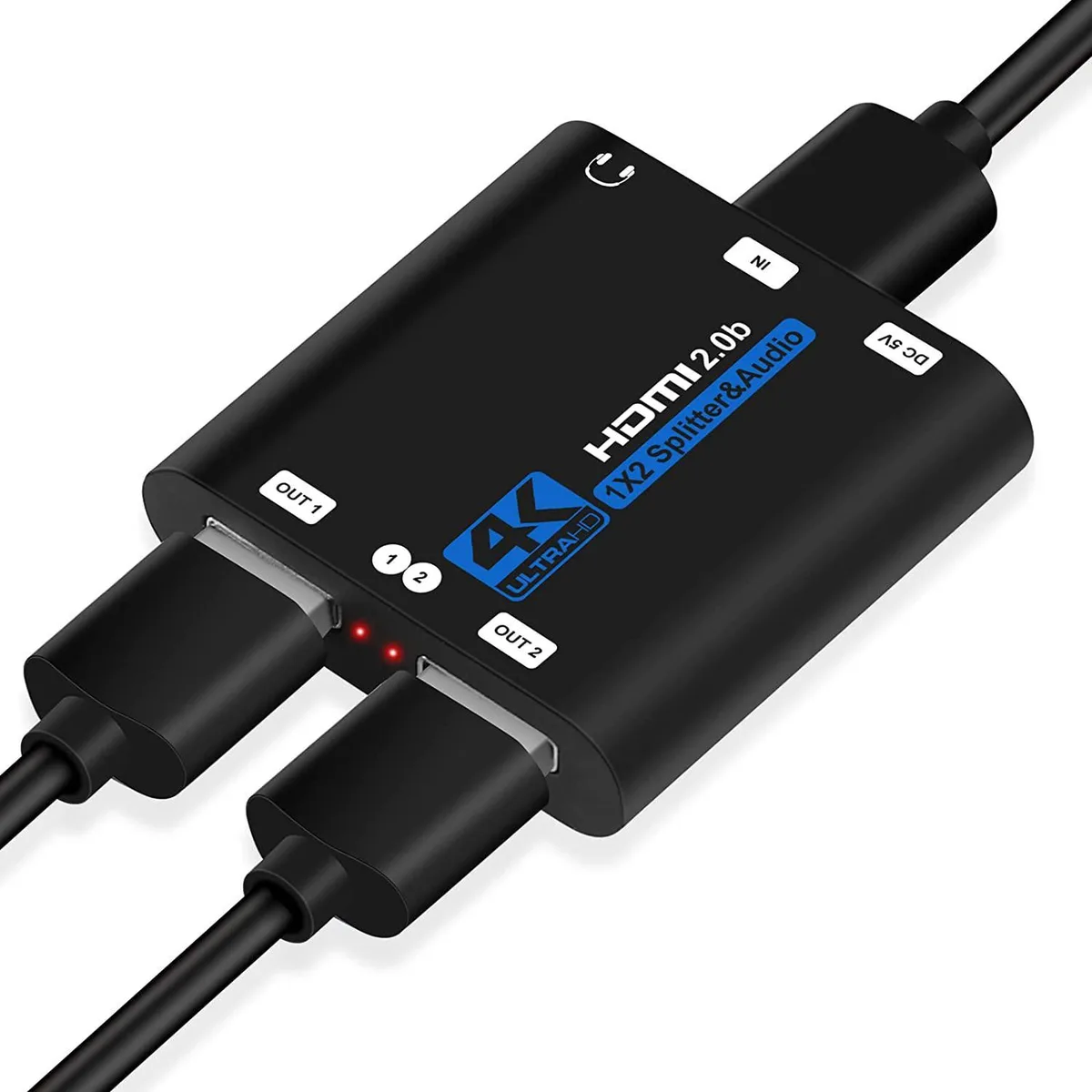 WRIARICH WRIARICH OZF6-1 HDMI 2.0b Splitter 1x2 Audio Extractor 4K@60Hz — product photo