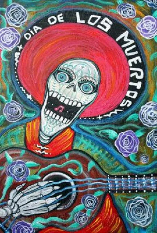 Day of the Dead poster, 24 x 36 inches, vibrant fine art print on heavy paper