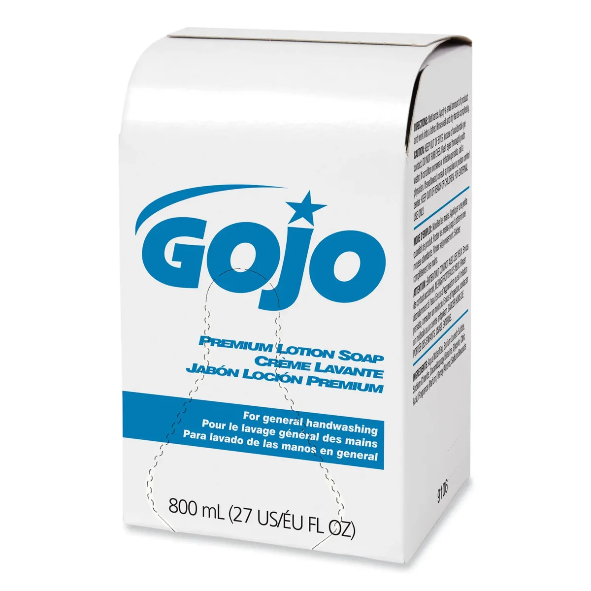 GOJO GOJO 9106-12 Premium Lotion Soap Waterfall 800 mL Bag-in-Box Refill 12/Carton cleaning — product photo