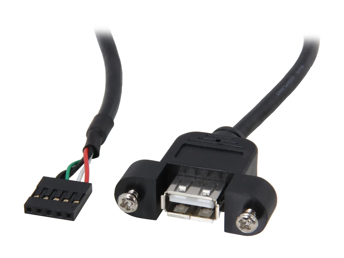 STARTECH STARTECH USBPNLAFHD1 Panel Mount USB Cable USB A to Motherboard Header 1 ft — product photo