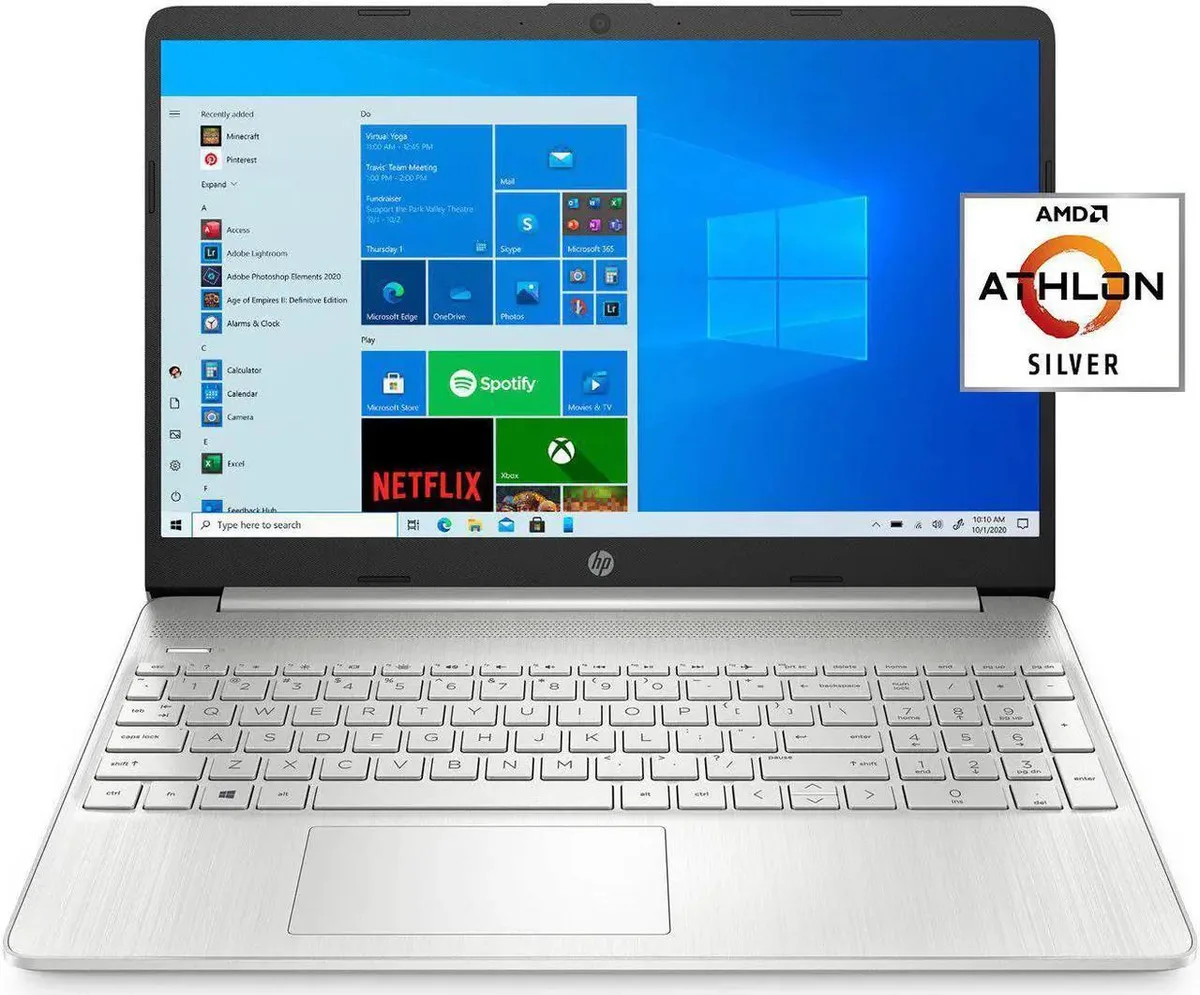 HP HP 15.6 FHD AMD Athlon 3050U 16GB 512GB Windows 10 Home Silver — product photo