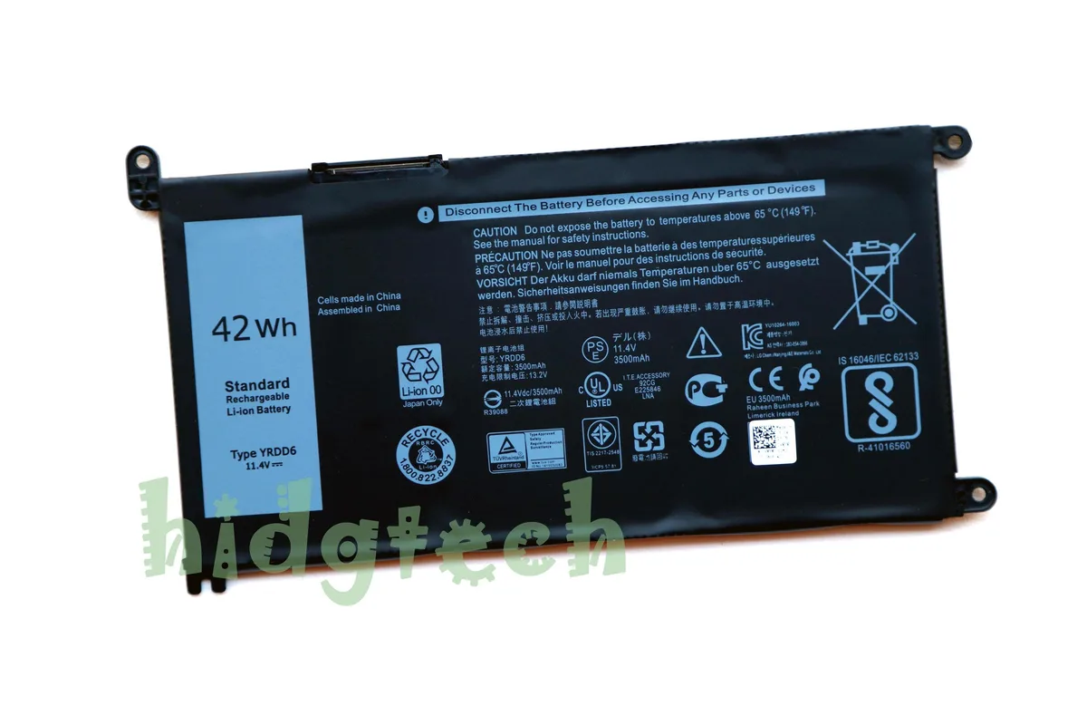 Beisite Beisite YRDD6 42Wh 11.4V laptop battery for Inspiron, Latitude, Vostro — product photo