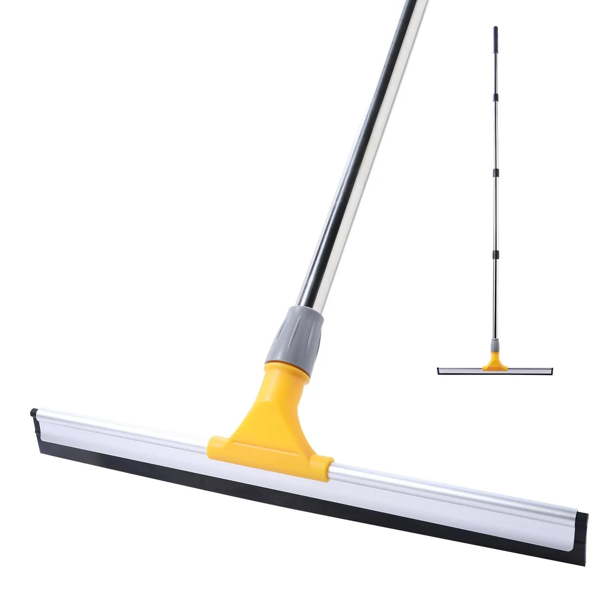 Yocada Rubber Floor Squeegee 17.7" TPR Blade 61.8" Pole — product photo