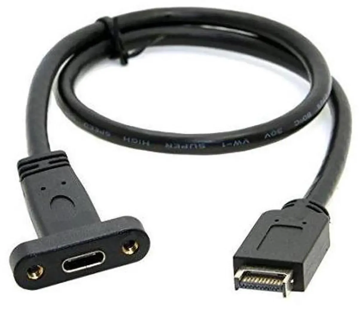 SMUGDESK SMUGDESK USB 3.1 Gen 2 10Gbps USB-C Front Panel to Type-E Adapter 12cm with PCIe Bracket — product photo