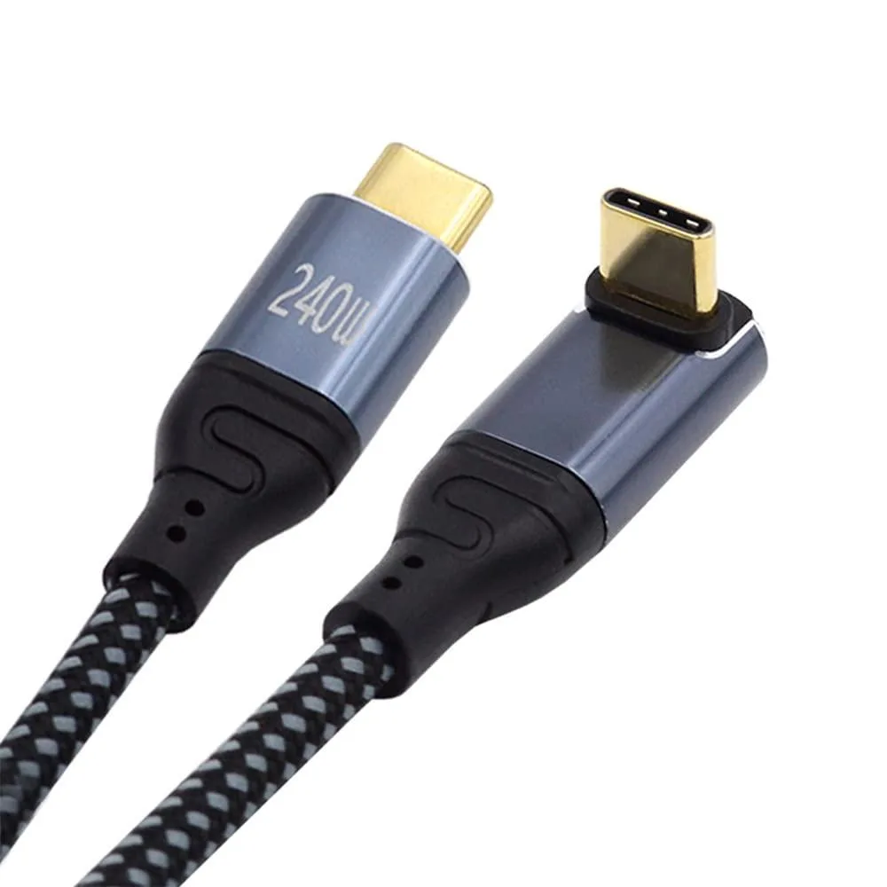 Fervit Fervit USB-C cable 240W 480Mbps 90° angled 200cm — product photo
