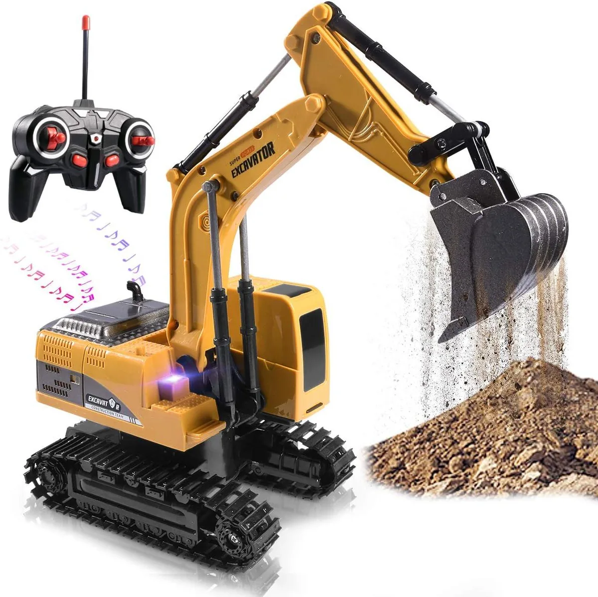 usbroway usbroway Construction Excavator Toy RC Hydraulic Digger Toy — product photo