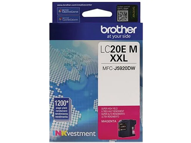 Brother Brother LC20EMS INKvestment Super High Yield XXL Magenta Ink Cartridge 1200 Pages — product photo