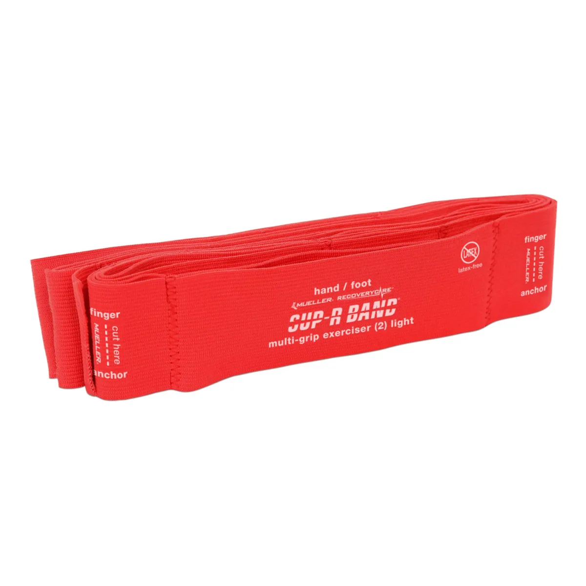 Red cloth resistance band with seven loops