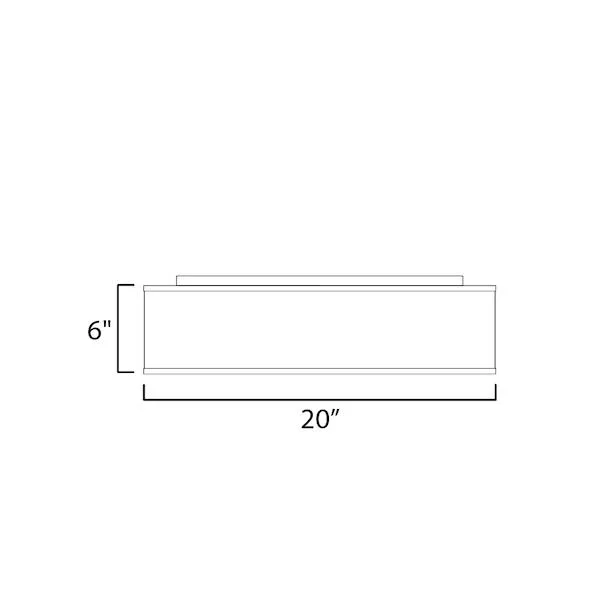 Maxim Mfg. Maxim Mfg. 10222GC Prime 5-Light 20" Grass Cloth Flush Mount — product photo