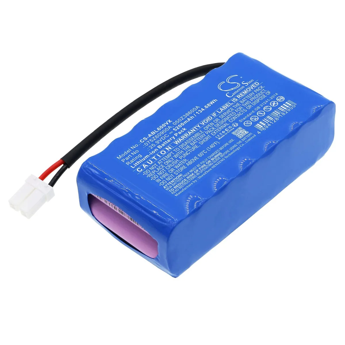  Cameron Sino 5200mAh 25.9V Li-ion Battery for Ambrogio L20 S+ L60 Elite Twenty 25 29 Deluxe Elite Quad ZR — product photo