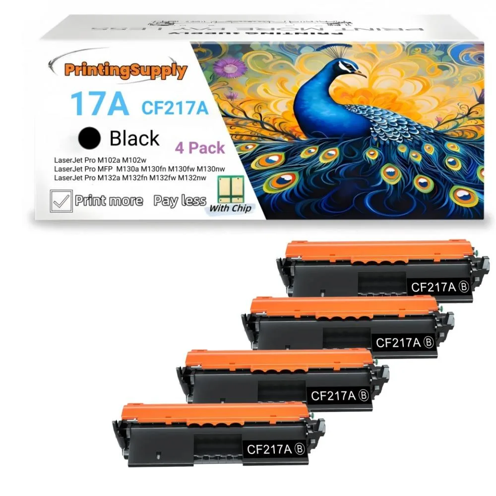 Aster Graphics Inc Aster Graphics Inc 17A CF217A Black Compatible Toner Cartridge 4 Pack 1600 Pages — product photo