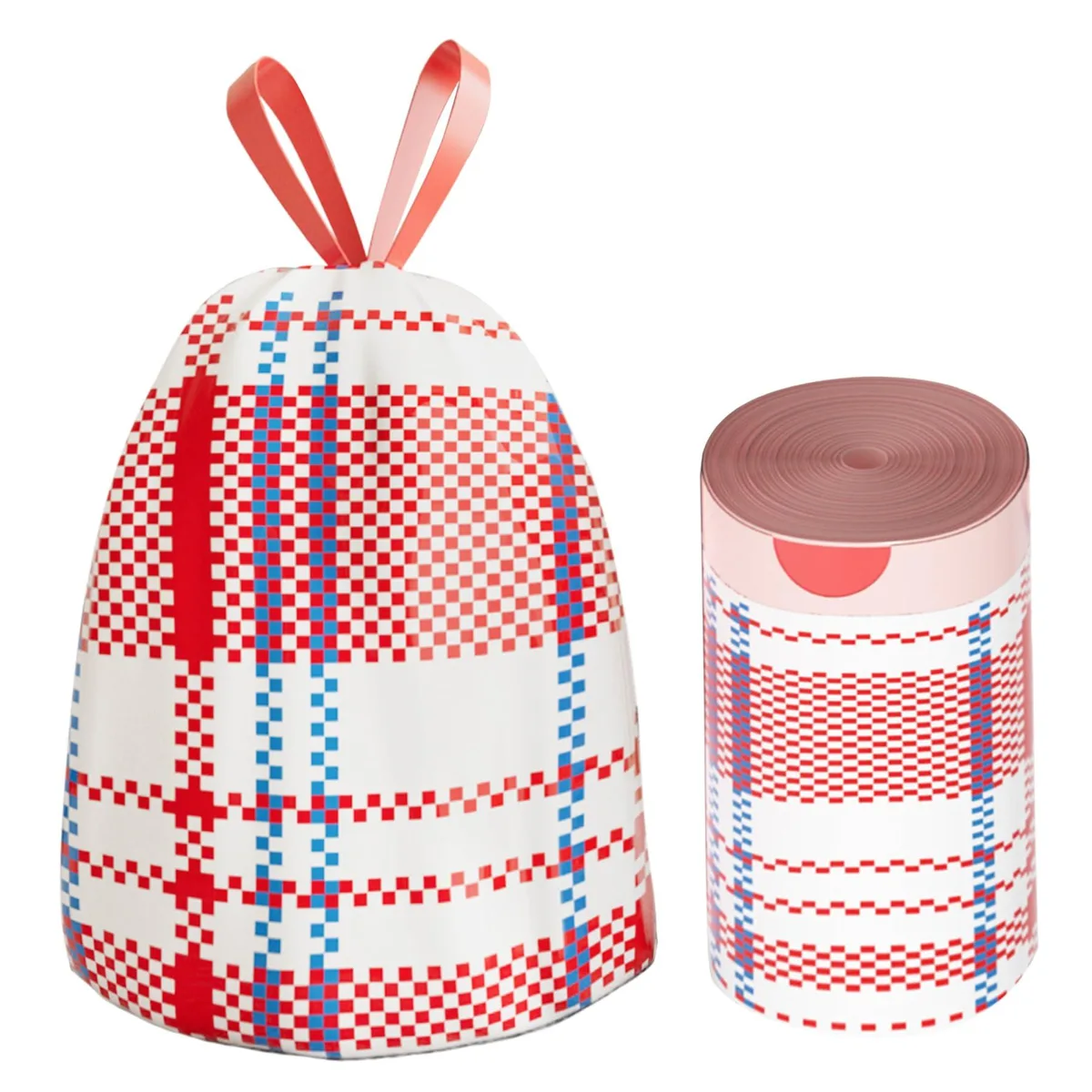  EYHIZP PEILIN-4GTW-50 4 Gallon Trash Bags Drawstring Striped 50 Count — product photo