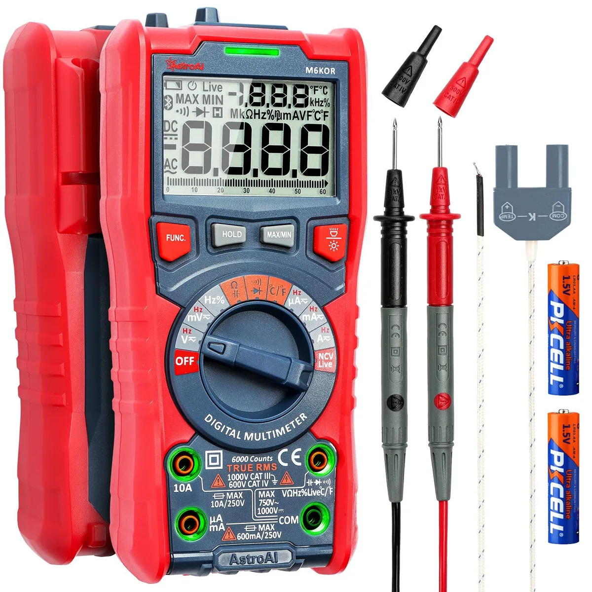 KEHIPI KEHIPI Digital Multimeter 6000 Counts TRMS 12.3 in — product photo