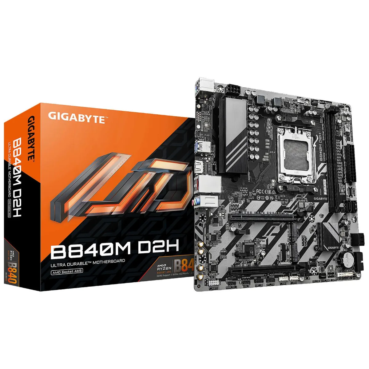 GIGABYTE GIGABYTE B840M D2H AMD motherboard — product photo