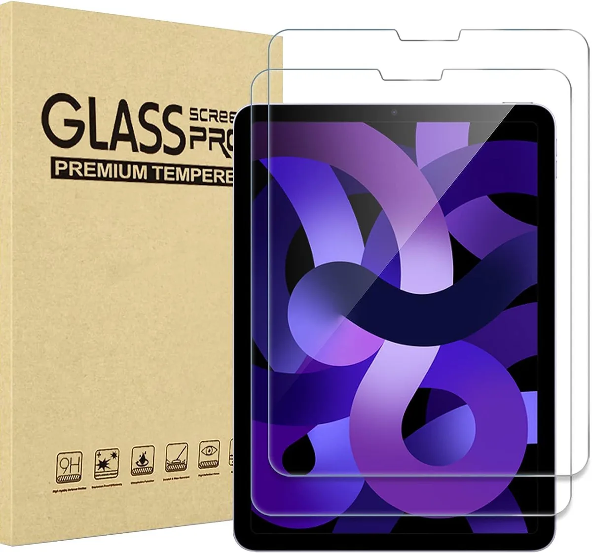 Werleo Werleo Tempered Glass Screen Protector 2 Pack iPad Pro 11 iPad Air 10.9 Clear — product photo