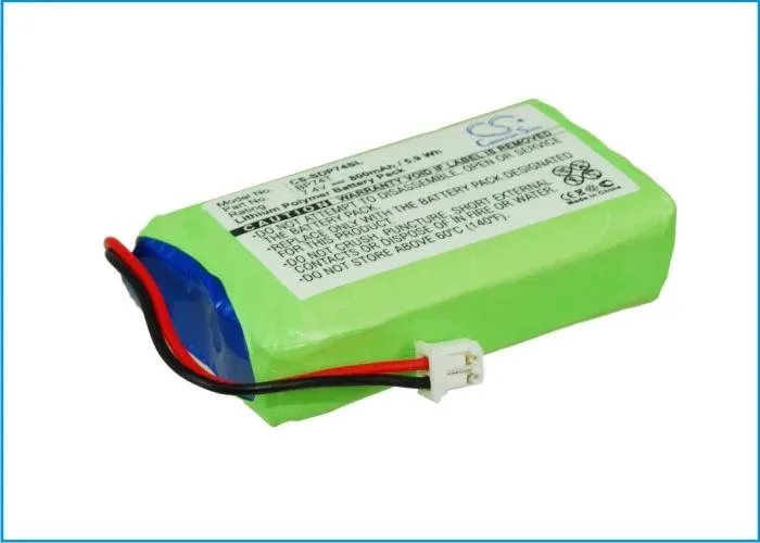 Rectangular replacement battery pack with label showing model 2500B