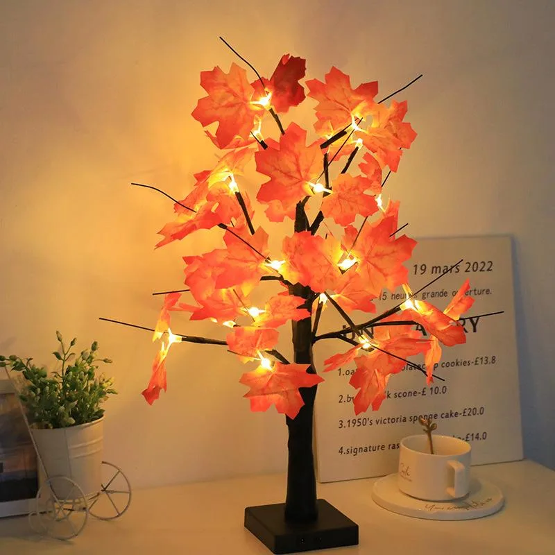 Gemdeck Gemdeck Thanksgiving Lighted Maple Tree Black 24 LED — product photo