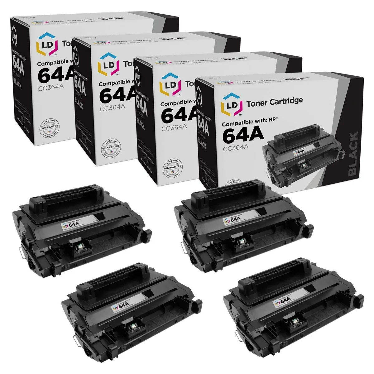 LD Products LD Products Compatible HP 64A CC364A Toner Cartridge Black 4-pack — product photo