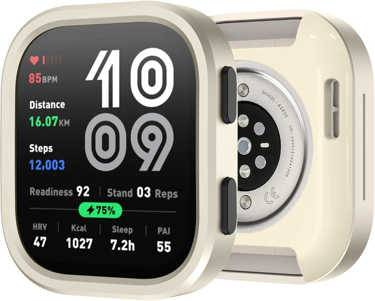 ETEIZU ETEIZU Metal Protector Case for Amazfit Bip 6 46mm 1.97 Titanium — product photo