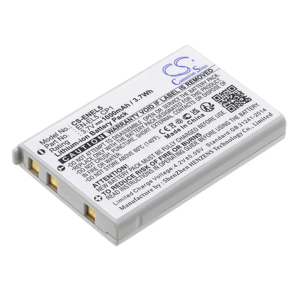 Cameron &amp; Co Cameron &amp; Co DS-CS-ENEL5 camera battery 3.7V 1000mAh Li-ion — product photo