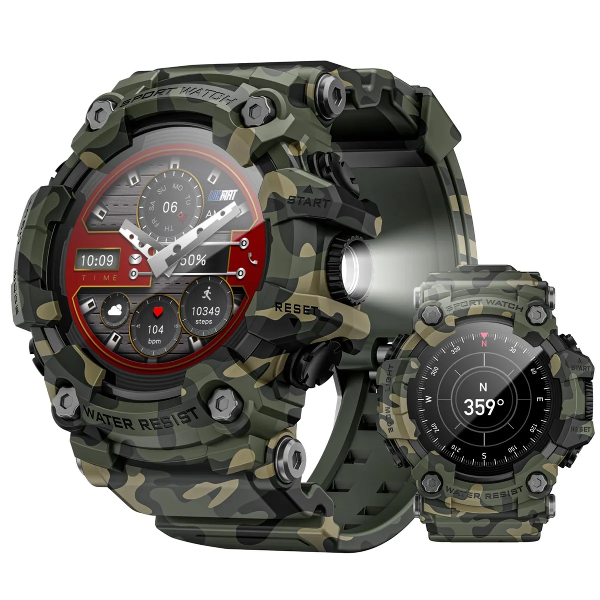 LOKMAT LOKMAT ATTACK GT S3100 smart watch Green 57mm IP68 1.32" 360x360 Bluetooth 5.3 — product photo