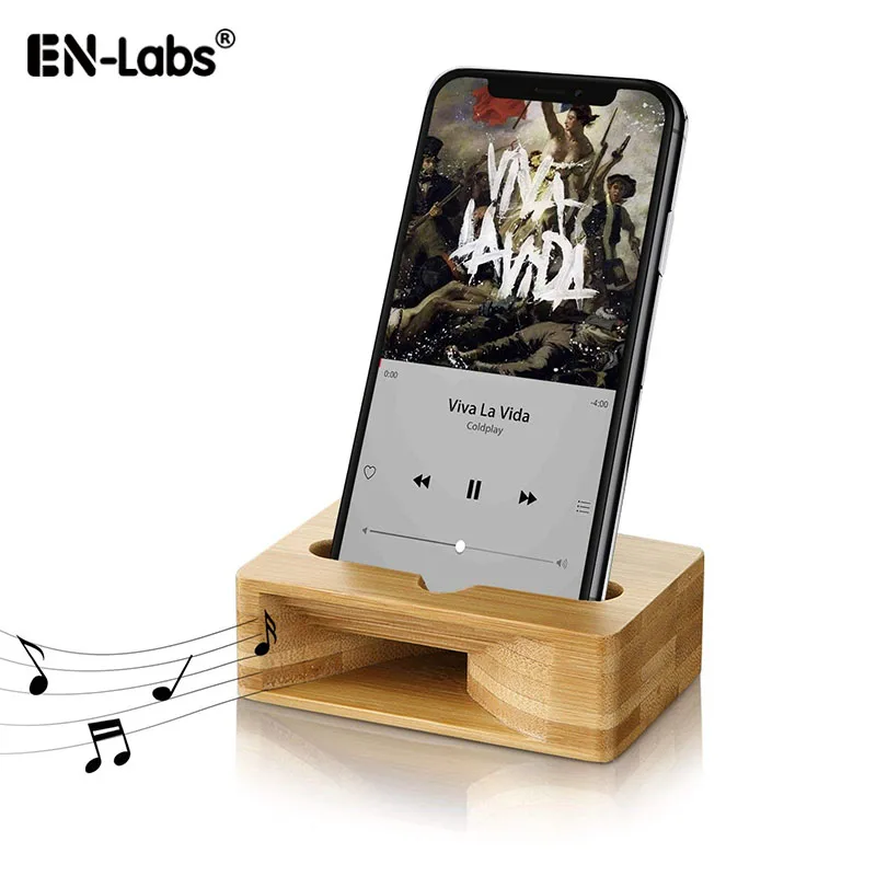 EN-Labs EN-Labs Bamboo Phone Mount with Sound Amplifier 10 dB 11 mm 85 mm 90 g — product photo