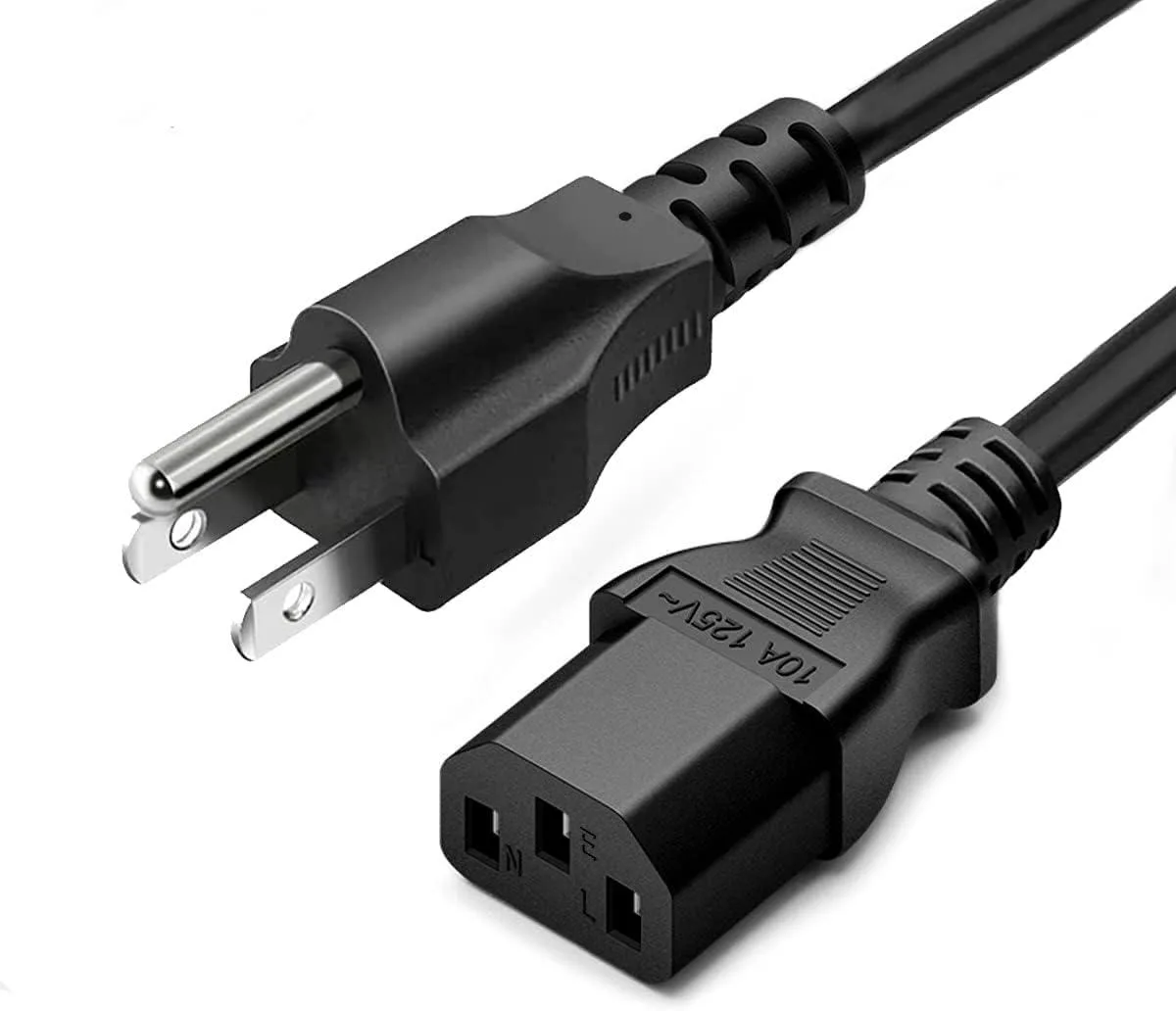  ICS 3ft 10A 125V 3-Prong AC Power Cord Black — product photo