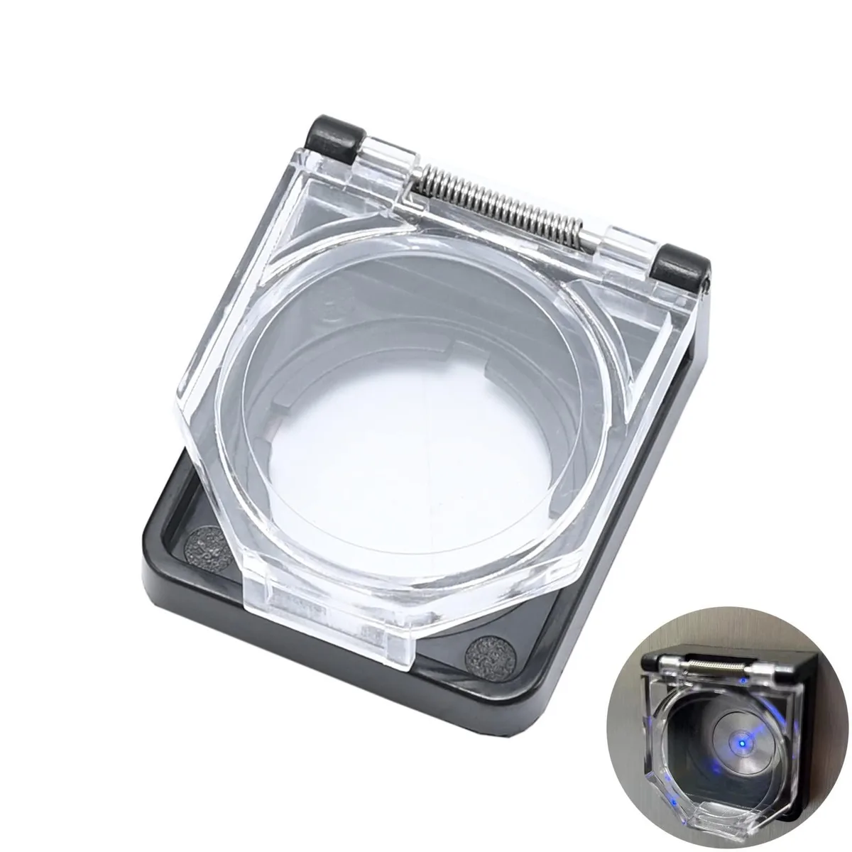 AXTHCHO Power Push Button Switch Cover 22mm Blue Transparent — product photo