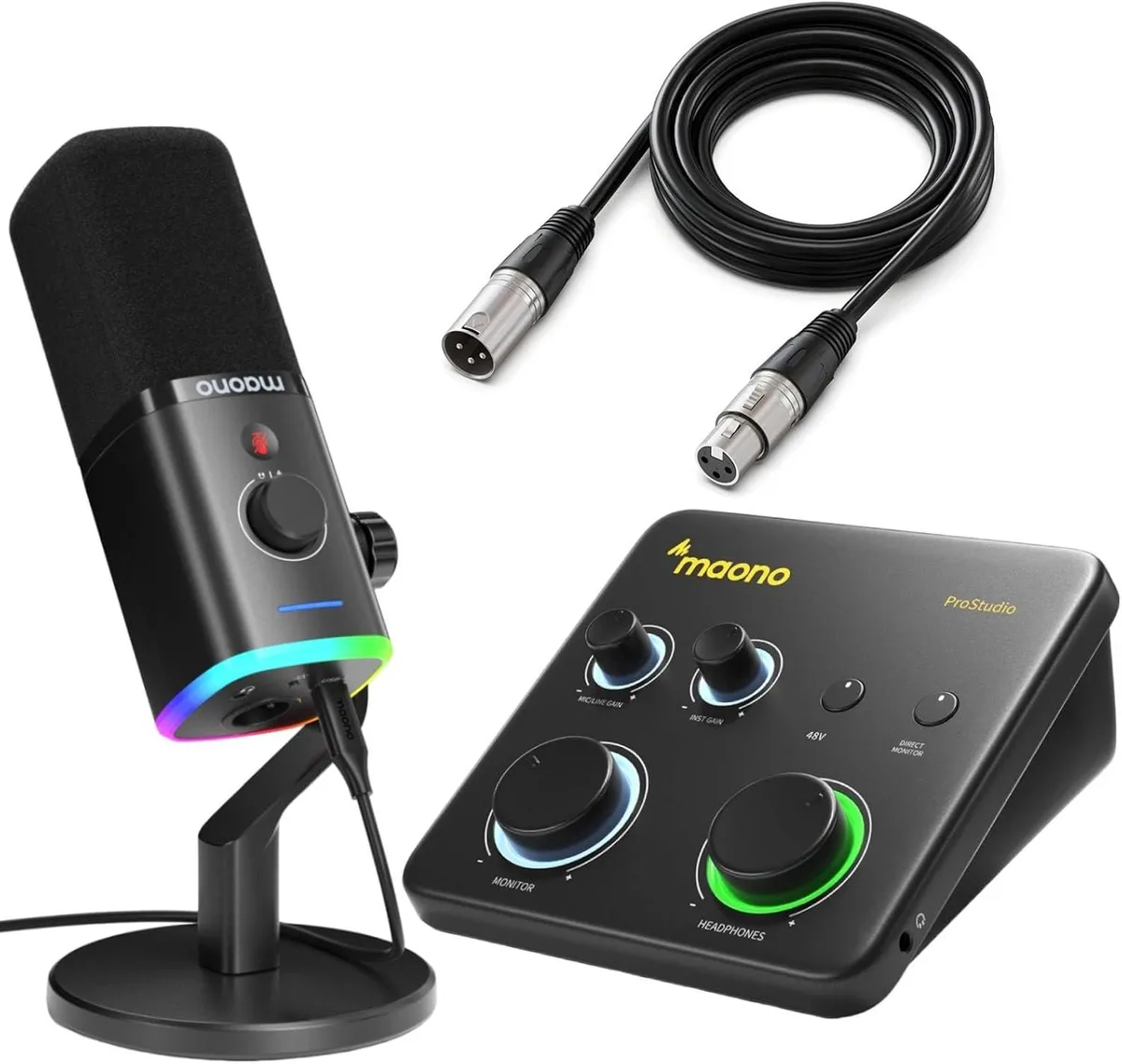 MAONO MAONO PD100X XLR/USB Microphone & PS22 Lite Bundle — product photo