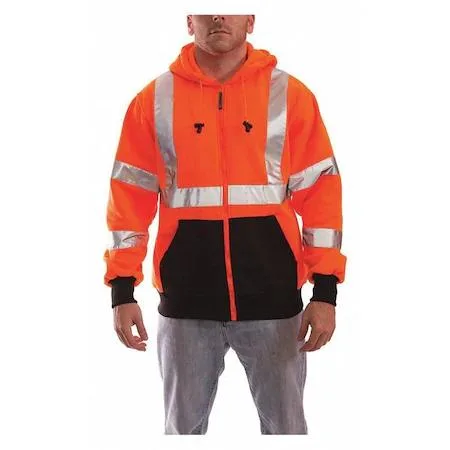 TINGLEY RUBBER CORP. TINGLEY RUBBER CORP. Hi-Vis Hooded Sweatshirt 3XL Orange 78129 — product photo