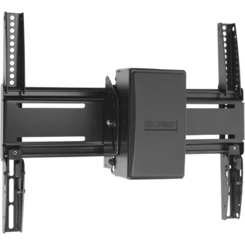 Black ceiling TV mount, medium size, compact bracket