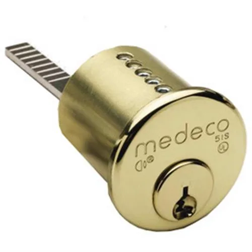 Medeco Medeco 10-0300-605-00 Bright Brass 605 Rim Cylinder Door Lock — product photo