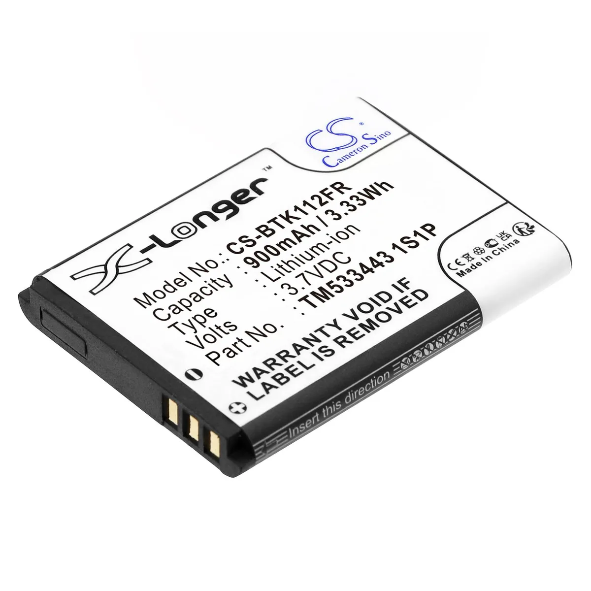 Cameron &amp; Co Cameron &amp; Co DS-CS-BTK112FR 3.7V 900mAh Li-ion battery — product photo