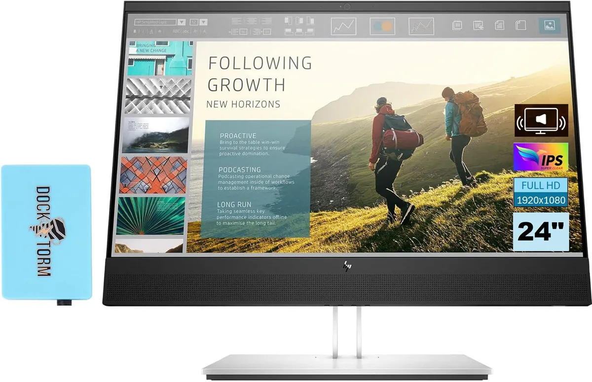 HP HP Mini-in-One 24 7AX23A8ABA monitor accessory with Dockztrom — product photo