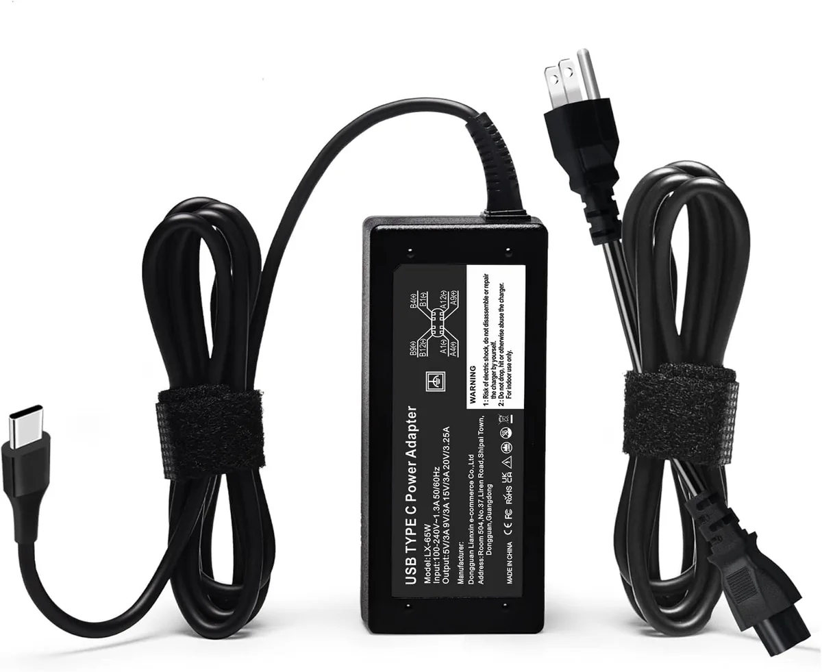  DELL DL65200325 65W USB-C AC Adapter Cord — product photo