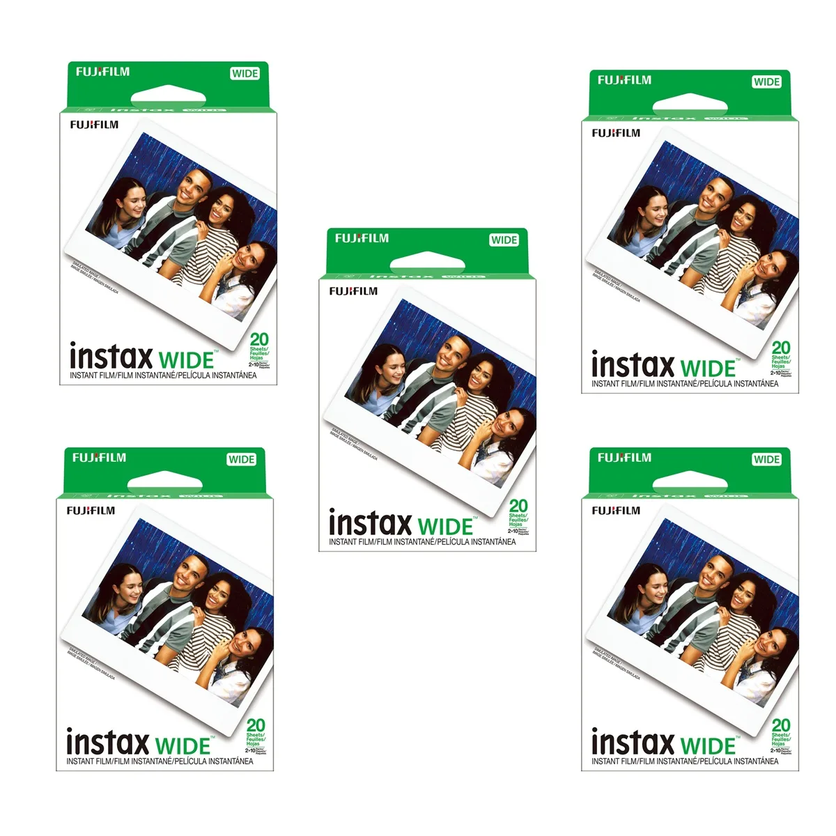 FUJIFILM FUJIFILM Instax Wide Instant Color Print Film ISO 800 5 Pack 20-Pack — product photo