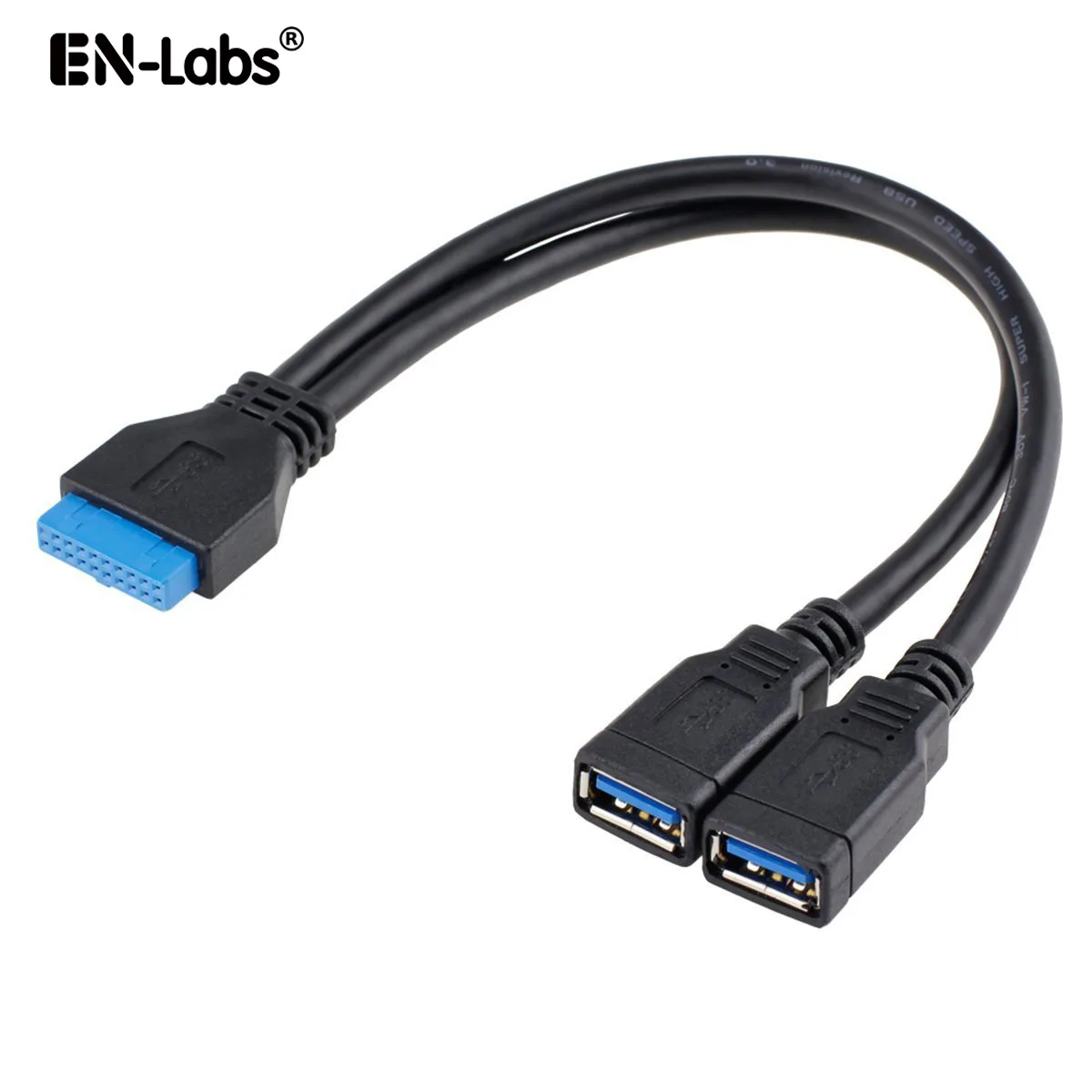 EN-Labs EN-Labs MB20P22U310IN 20-pin to 2×USB 3.0 A 10 in black — product photo