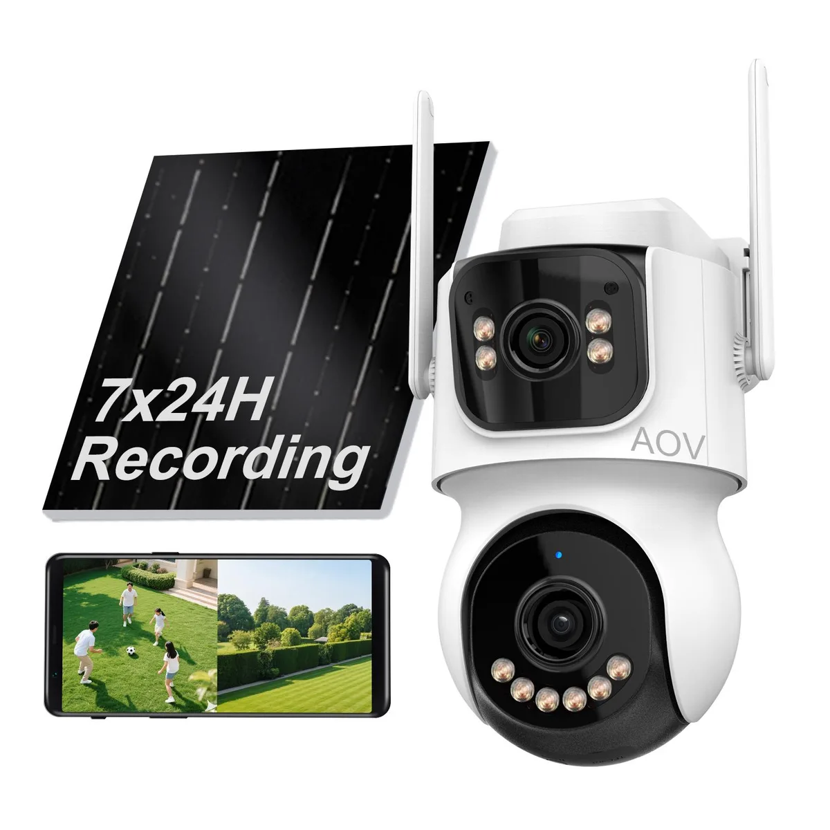 INSEETECH INSEETECH INC007 AOV 8MP Dual-Lens Solar PTZ Camera Home Safety — product photo
