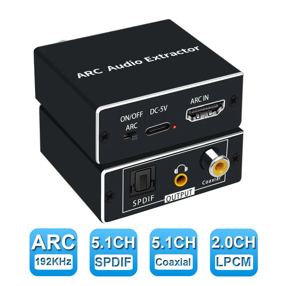 AUBEAMTO AUBEAMTO HDMI ARC Audio Extractor 192KHz Toslink Coaxial 3.5mm — product photo