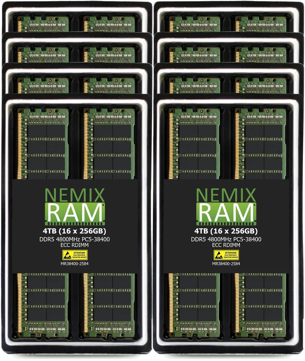 NEMIX RAM NEMIX RAM 256GB (8x32GB) DDR5 4800 CL40 ECC RDIMM SuperMicro SYS-221HE memory upgrade — product photo