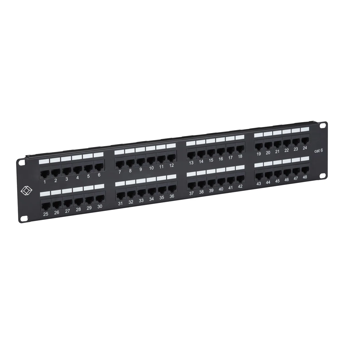 Black Box Corporation Black Box Corporation JPM648A-R2 CAT6 Patch Panel 48 Port 2U Unshielded — product photo