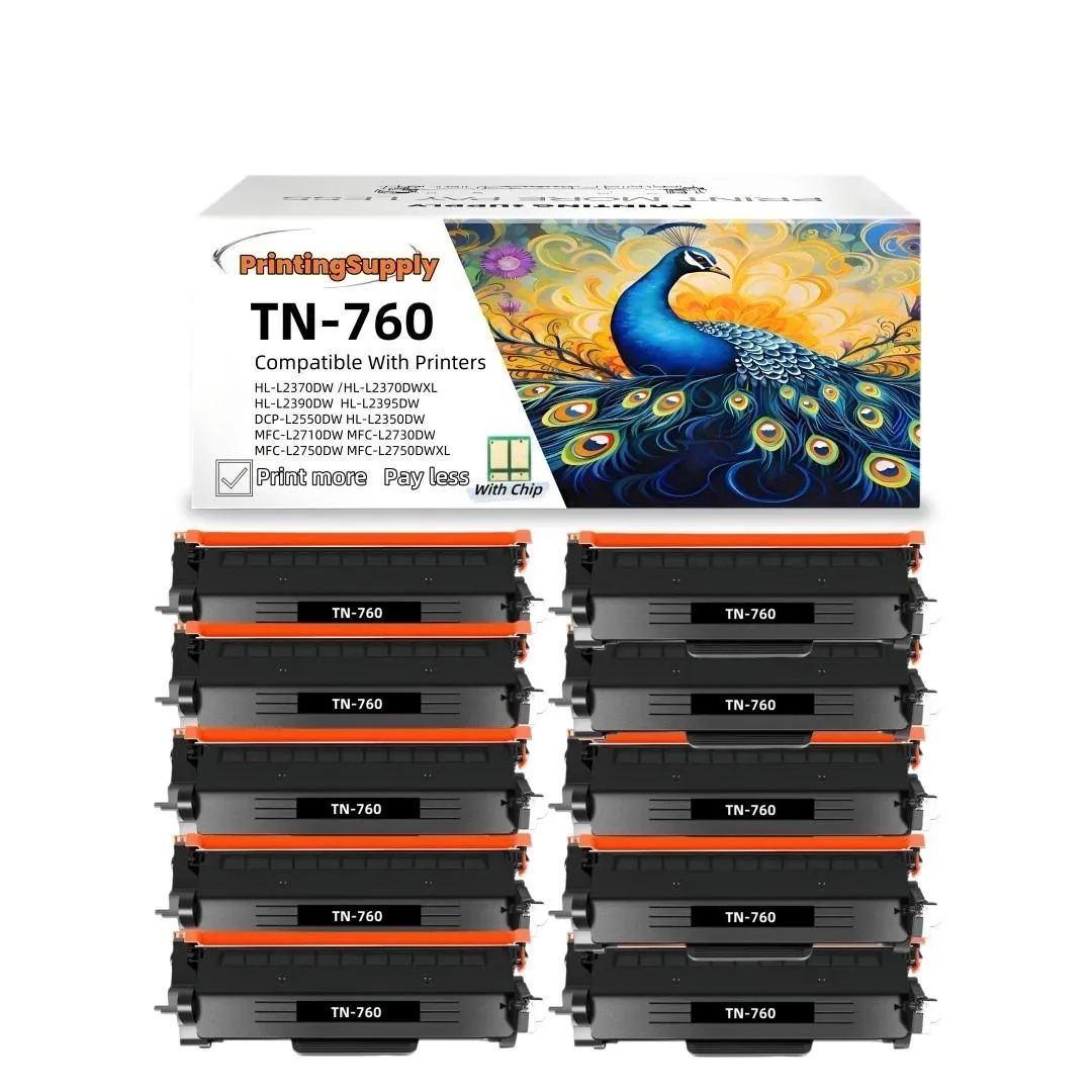 Aster Graphics Inc Aster Graphics Inc TN760 toner cartridge 10 pack high yield black 3000 pages — product photo