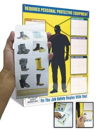 Yellow vertical rectangle chart and label booklet kit 18 by 24 inches