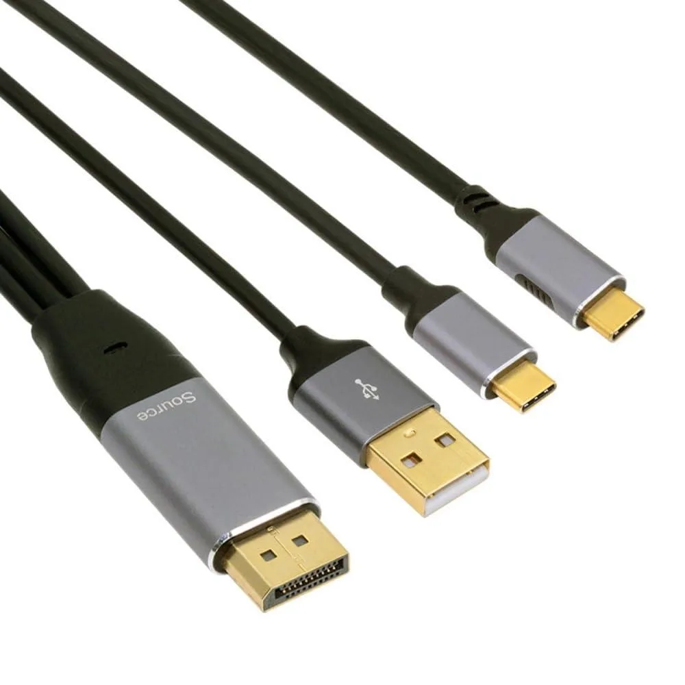Fervit Fervit DisplayPort to USB-C Touch Cable 4K 60Hz 2.0m — product photo