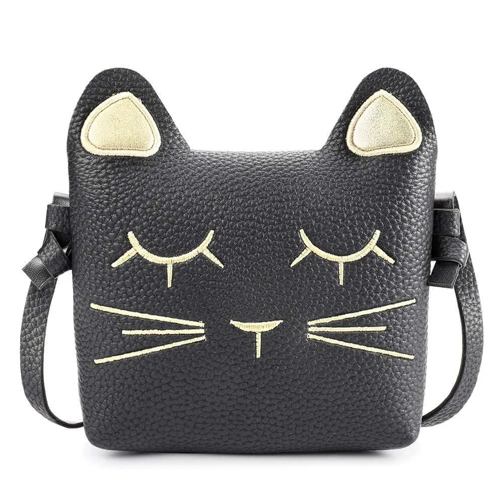  mibasies Kids Cat Purse Crossbody Bag Small 4.3" x 1.5" x 5.1" 40" Strap — product photo