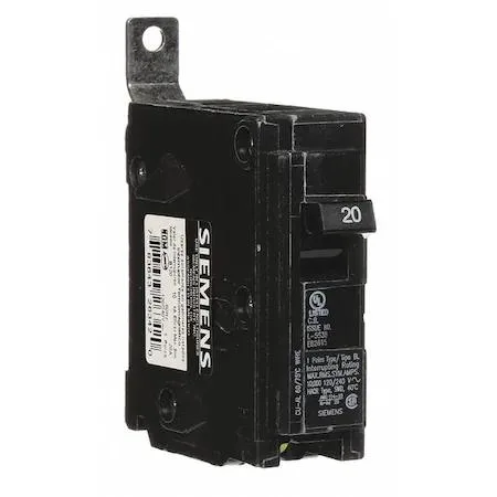 SIEMENS SIEMENS B120 Miniature Circuit Breaker BL Series 20A 1 Pole 120/240V AC — product photo