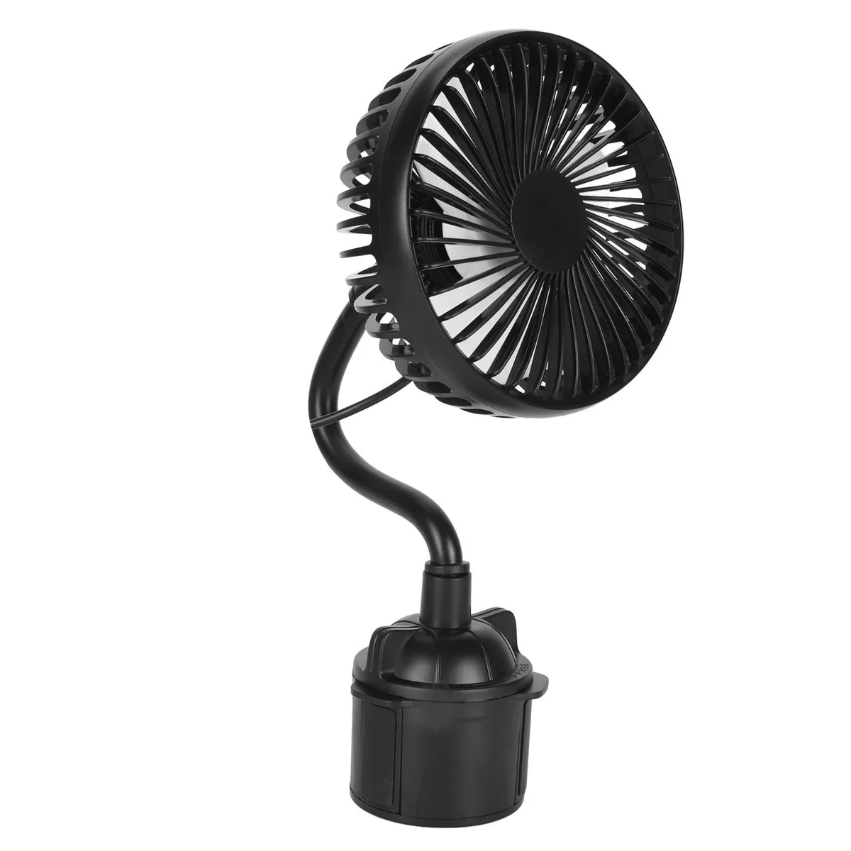 Batianda Batianda USB Car Fan Cup Holder Mount 3 Speed 360 Rotatable 2 in 1 Accessory — product photo