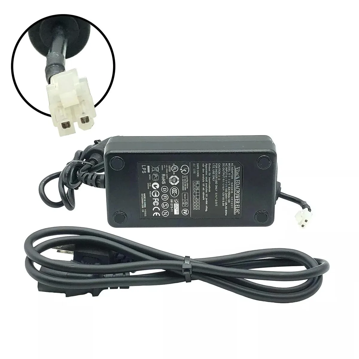 EDAC POWER EDAC POWER EA1050A-120 12V 5A 60W power adapter — product photo