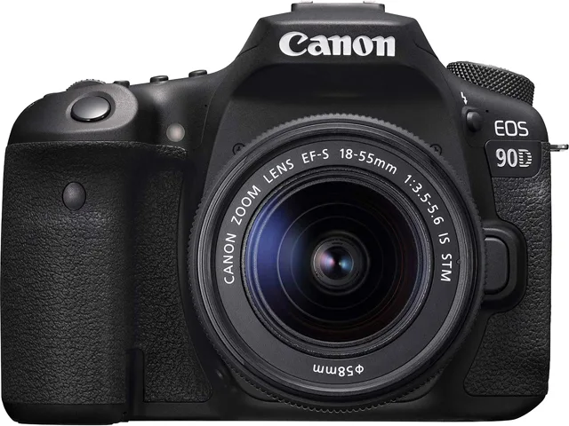 Canon Canon EOS 90D DSLR Camera 32.5MP with EF-S 18-55mm f/3.5-5.6 IS STM Lens — product photo